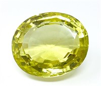Oval Shaped Faceted Mixed Cut Citrine