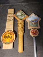(3) Wood and metal beer taps
