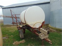 500 GALLON PULL TYPE SPRAYER WITH BOOMS