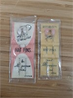 (2) NOS Vintage Hat Pins Packs