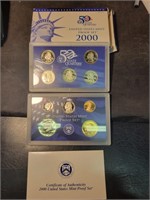 2000 U s mint coin proof set w/COA