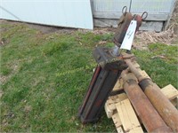 LARGE RED HYDRAULIC CYLINDER