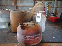 GALVANIZED SWANS NECK WATERING CAN& GAS CANS