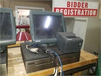 Micros POS terminal monitor printer and drawer