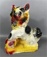 Vintage Carnival Chalkware Collie Bank