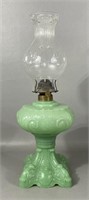 Princess Feather Jade Green Kerosene Lamp