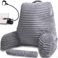 New Reading Bed Rest Pillow with Reading Light