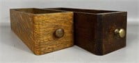 Two Wooden Sewing Machine Drawers