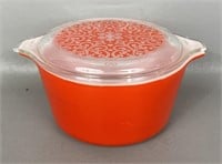 Vintage Pyrex Red 1Qt Casserole Dish w/Lid