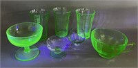 Vintage Uranium Glass Lot