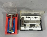 Two Vintage Gillette Razors In Cases