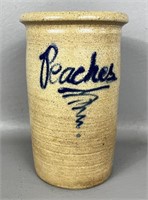 Vintage B. Stebner Pottery Peaches Crock