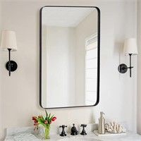 New Wall Mirror for Bathroom, 24x36 Inch Black