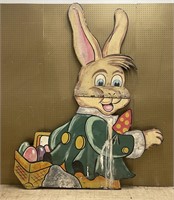 Large Vintage Wooden Easter Bunny
