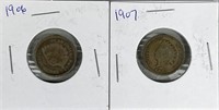 1906 & 1907 Indian Head Cents