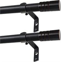 New 2 Pack Curtain Rod 48 to 86 Inches, 3/4 Inch