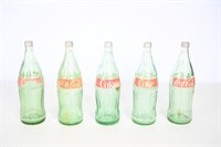 Vintage Green Coca-Cola Liter Bottles