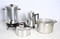 Vintage Coffee Urn, Percolator, Tea Kettle, Soup