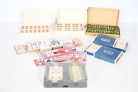 Vintage Dominoes, Dice, Playing Cards, Poker Chips