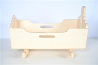 Hand Crafted Wooden Baby Cradle