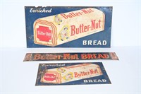 Vintage Tin Butter Nut Bread Ad Signs
