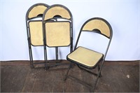 3 - Vintage Folding Chairs