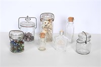 Vintage Jars - Clamp Lid w/ Marbles, Crown Royal