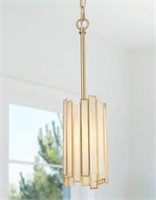 Modern Gold 1-Light Drum Pendant Light