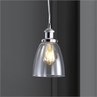 Cleo 5.5in  Adjustable Metal/Glass LED Pendant