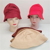 Set of 5 Vintage Ladies Hats - Wool ?