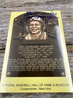 Joe Morgan autographed hall of fame card