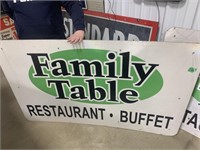 Family Table Restaurant Sign-