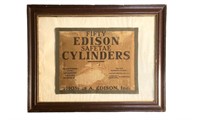 Circa 1918 Framed Original Edison Advertising