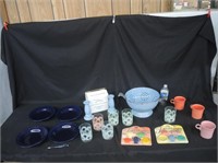 FIESTA PLATES,STRAINER,CANDLE HOLDERS,MAGNETS,ETC.