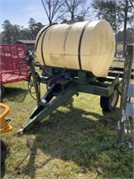 1291) 500-gal spray tank on trailer - all there