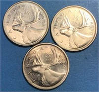 1959 & 1962 - 25 Cents Silver Canada