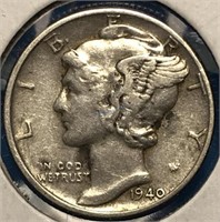 1940 10 Cents Silver USA