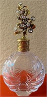 Q - FRENCH CRYSTAL PERFUME BOTTLE (S52)