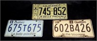 Vintage Quebec license plates.