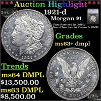 ***Auction Highlight*** 1921-d Morgan Dollar Near