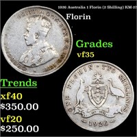 1926 Australia 1 Florin (2 Shilling) KM-27 Grades