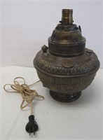 Antique Electrified Oil Lamp (untested)