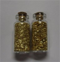 2 Mini Bottles of Oregon Flake Leaf Gold