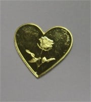 24k Gold Plated Silver Heart