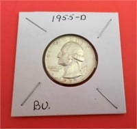 1955-D Washington 25 Cent Coin