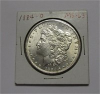 1884 O Morgan Silver Dollar