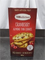 Thin Addictive Cranberry Almond Thin Cookies