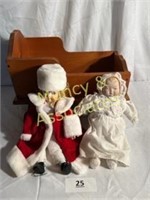 Two Porcelain Dolls, Cradle Marked DNB
