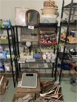 Metal Shelf, Hanging Supplies, Tupperware Containe