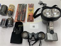 Binoculars, Flash Lights, Soil Testers